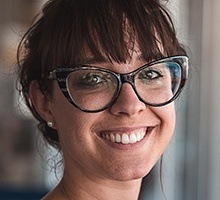 Woman with healthy smile outdoors